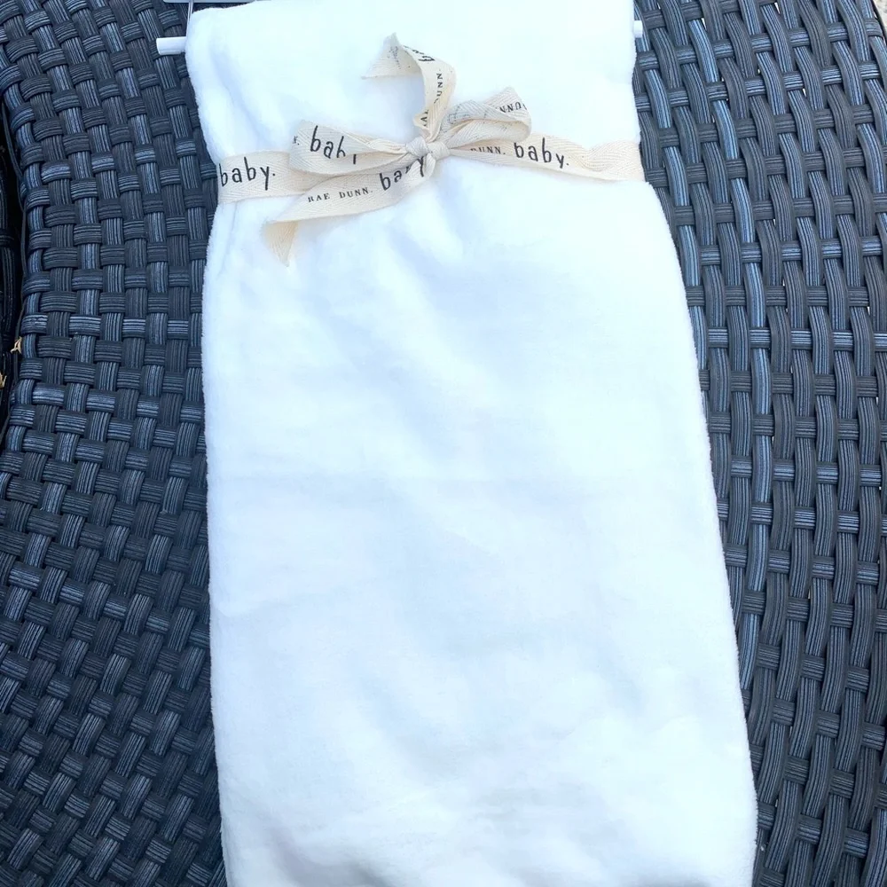 Rae Dunn Hoppy Easter soft plush baby blanket